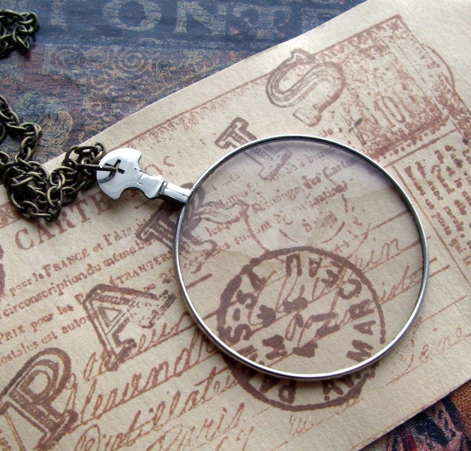 Opera Antique Monocle Necklace - Clear