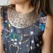 Silver Lace Leather Necklace