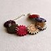 Colorful Patent Leather Flower Bracelet