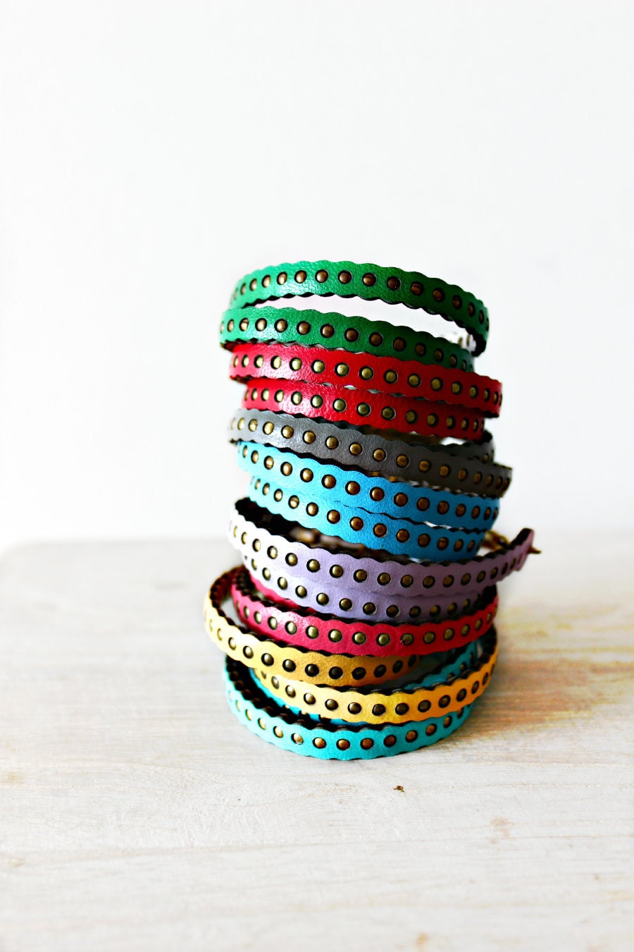 SALE ---- Leather Bracelet with Chain