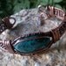 Chrysocolla and Copper Bracelet Celtic Weave