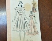 Vintage Hollywood Glamour Dress Pattern 1805 1940s