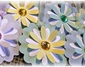 Flower Gift Tags- Set of 8 -  Scalloped in Bright Spring Colors