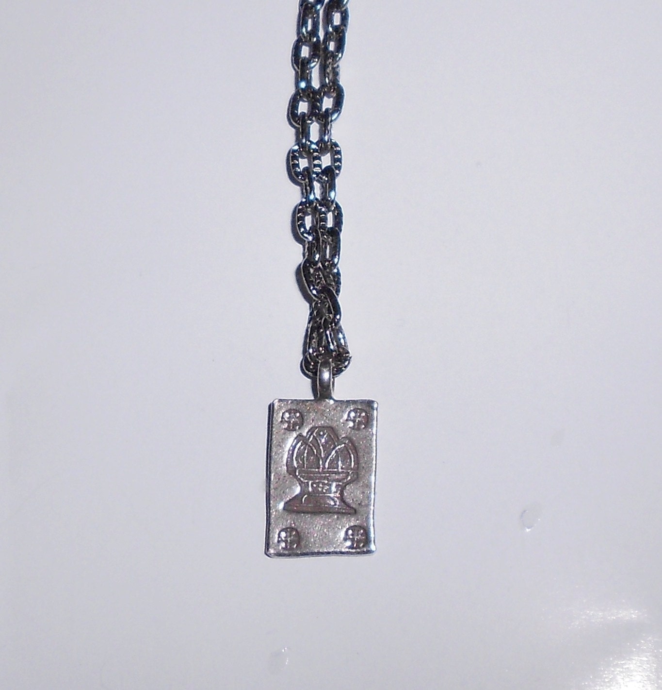 Antique Astrology Aquarius Necklace