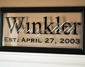 Wedding Sign Personalized Family Name Sign Picture Frame 11x21