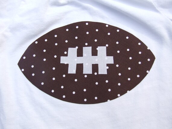 Iron On TEAM SPIRIT Appliques - Football with Ribbon