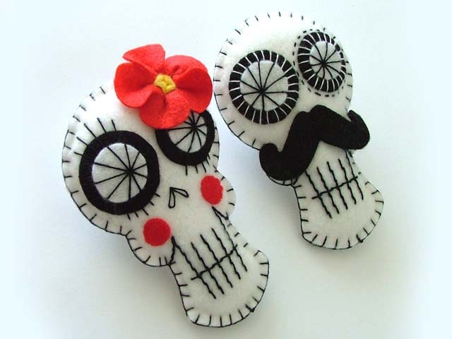 Day of the Dead Wedding Boutonnieres