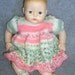 Pink and Green Dress 14 Inch Baby Doll