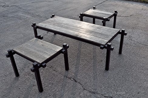 Barnwood Occasional Tables - Barn wood Coffee table and End Tables
