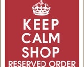 RESERVED ORDER for (6) 3x5 Print Custom (keepcalmshop)