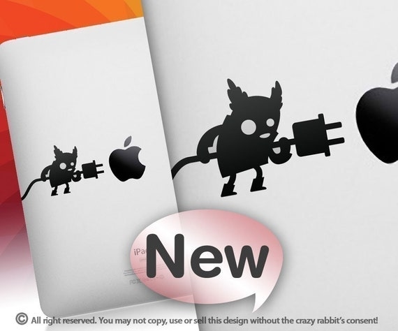 iPad PLUG-N-PLAY Black - Vinyl sticker, Mac pad decal