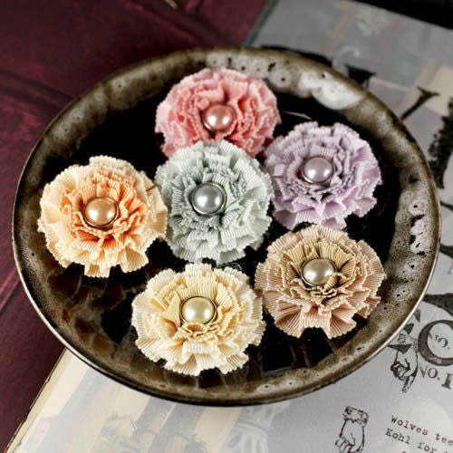 Cartier- Driftwood - Small fabric flowers