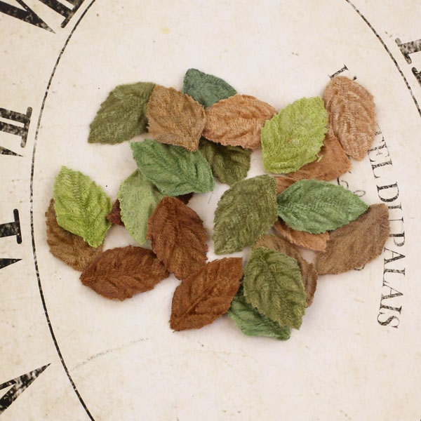 BRAND NEW - Velvet Rainbow Natural Tiny Fabric Leaves