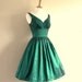 Size UK 6-16 - Emerald Green Taffeta Prom Dress - Made by Dig For Victory