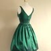 Size UK 6-16 - Emerald Green Taffeta Prom Dress - Made by Dig For Victory