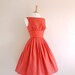 Red Linen Tiffany Prom Dress - made by Dig For Victory
