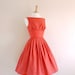 Red Linen Tiffany Prom Dress - made to measure - by Dig For Victory