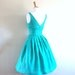 Size UK 14 (US 12) - Aqua Blue Tiffany Prom Dress - Made by Dig For Victory