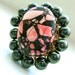 SALE Pink and Black Dyed Mosaic Turquoise and Hematite Cocktail Ring in Copper-The Majenta Mayhem Ring