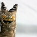 Ooak, Spun Cotton, Weird, Sci Fi, Creepy, Spooky, Owl, Creature