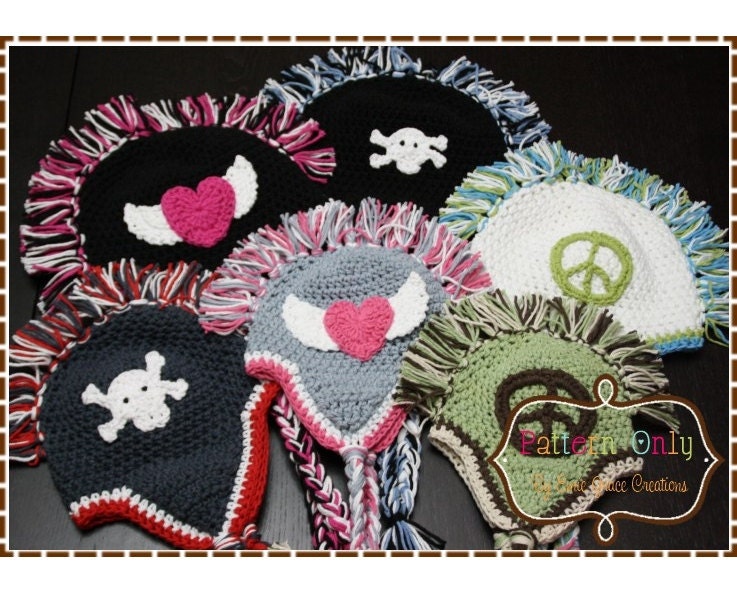 Mohawk Hat Crochet Pattern - MADDOX - 302 --- Permission to Sell FInished Items