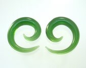 SPIRAL Earrings Shape Plugs Gauges for Ears 100% Hard Glass pyrex