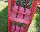 Fench Farmhouse Rustic Shabby Furniture. Tall Skinny Plant Stand. Shelf. WIne Rack
