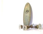 Vintage Glass Door Knobs. Antique. Pressed Glass Doorknobs. Victorian Decor. Restoration Salvaged Hardware