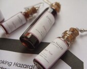 Custom Mini Wine Bottle Earrings and Pendant & Button Initial Pendant Tutorial- How to Make- E-book- PDF Format