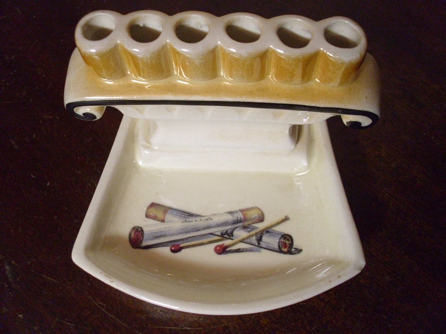 Vintage 1940's Czech Ashtray/Cigarette Holder