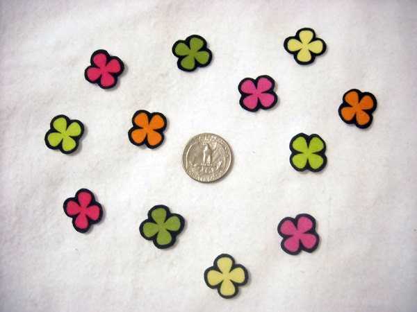 Set of 10 Lucky Clovers No Sew Iron On Appliques