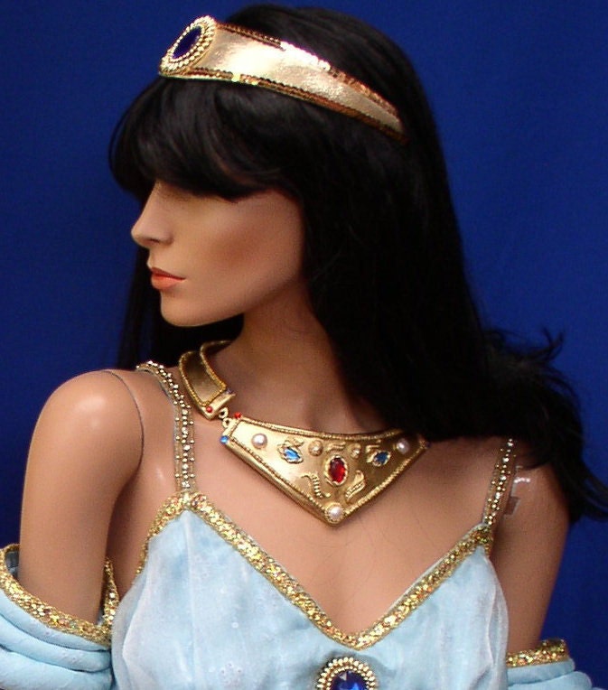 Aladdin Jasmine Disney TIARA NECKLACE EARRINGS Costume