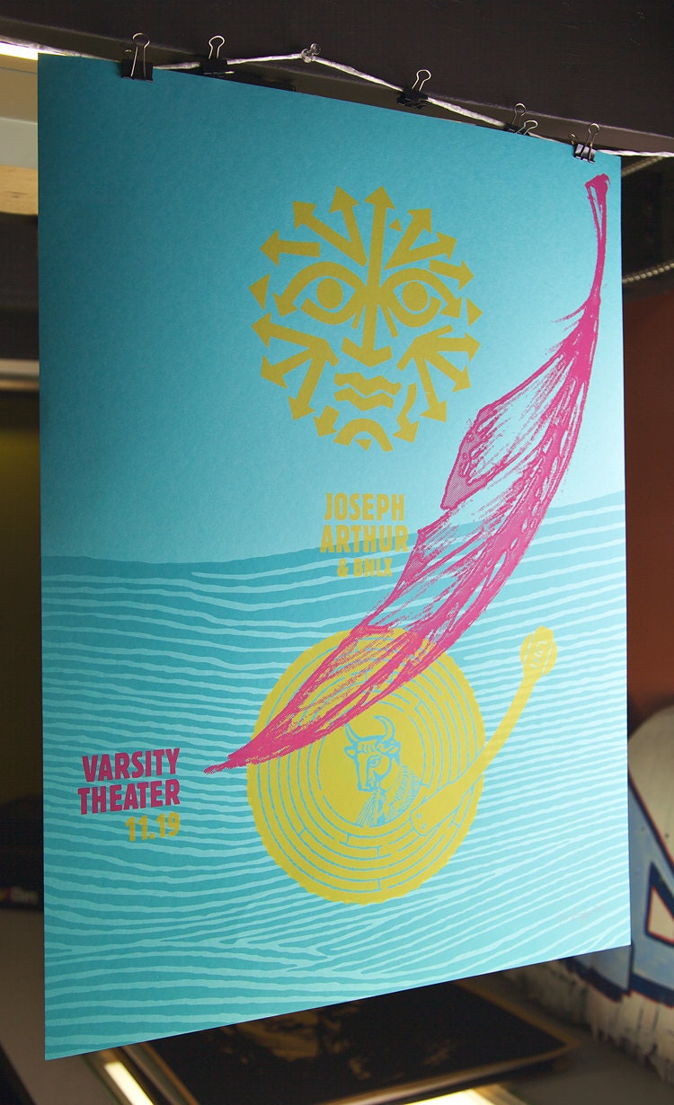 Joseph Arthur - Screen Printed Gig Poster - "Icarus"