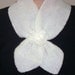 Hand Knit Womens Cream Necktie - Bow tie - Sale