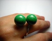 Dark Green Ball Ring