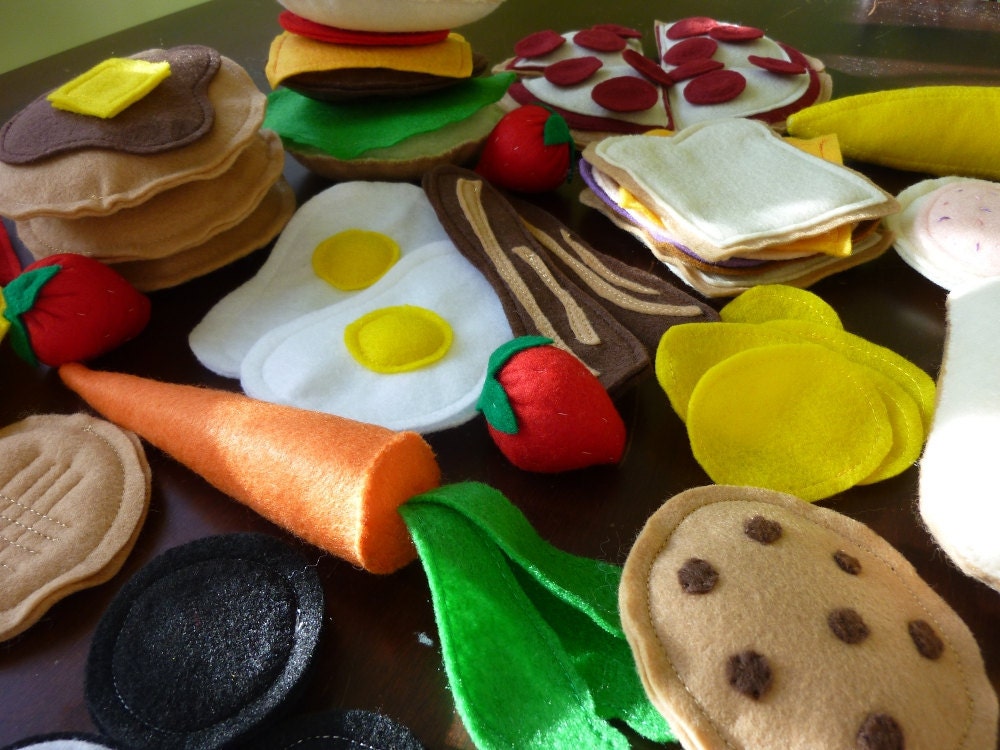 Deluxe Felt Food Set - Felt Play Food Bundle