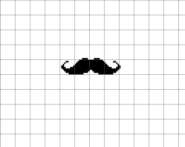 PDF Pattern, Moustache Counted Cross Stitch (4 Inch)