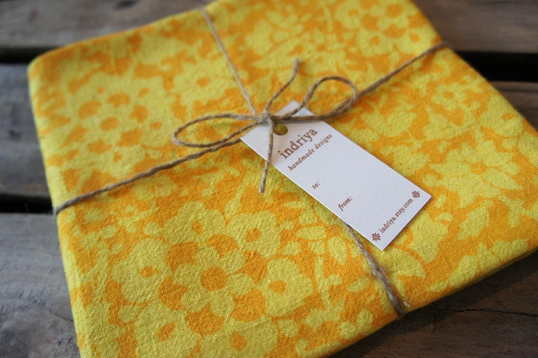 Rustic Flour Sack Towel 28 x 29 Tumeric