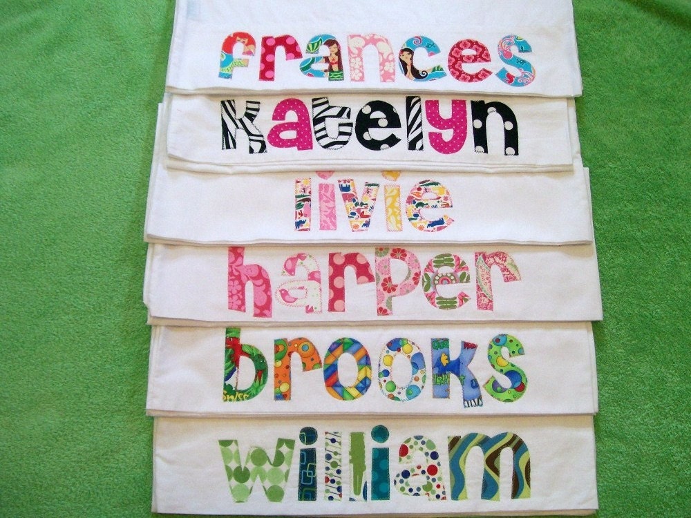 Personalized Pillowcase .... Choose Your Fabrics ....