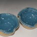 Ceramic Dessert Bowls / Blue Orange / Double Rim / Porcelain