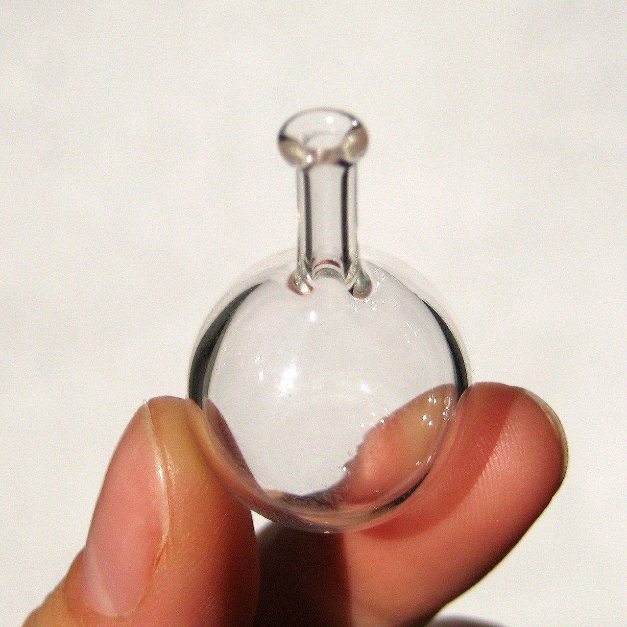 Miniature Boiling Flask, Hand Blown Glass