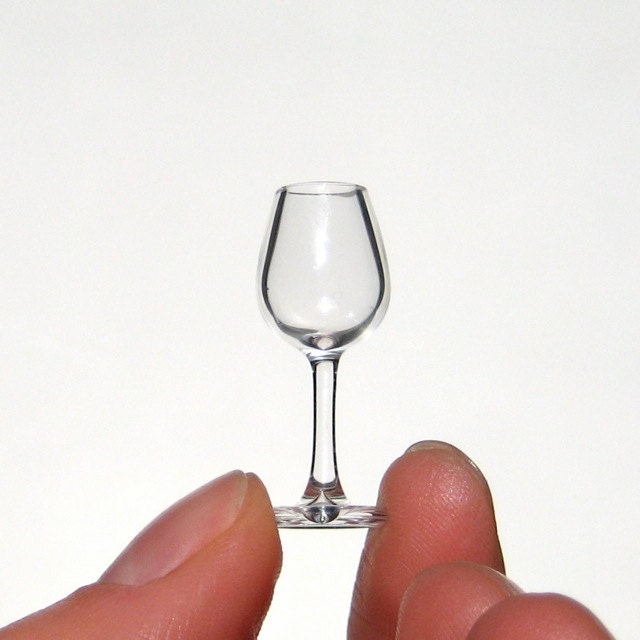 Miniature Wine Set in Blue, Hand Blown Glass