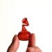 Red Flower Bottle, Hand Blown Glass