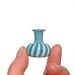 Miniature Vase in Turquoise and White, Dollhouse Vase
