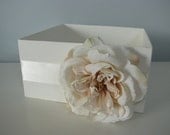 Program/Amenities/Bubbles/ Favor Holder Box You Can Customize Colors and Flowers Ivory Rose