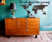 Map your Journey - Explore, Dream, Discover the WORLD - vinyl wall art  decals sticker graphic by 3rdaveshore - 3rdAveShore