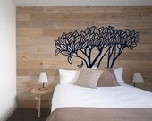 Organic Sleep Headboard - Under a Fall Tree - Nature Inspired - Vinyl wall art decals stickers by 3rdaveshore