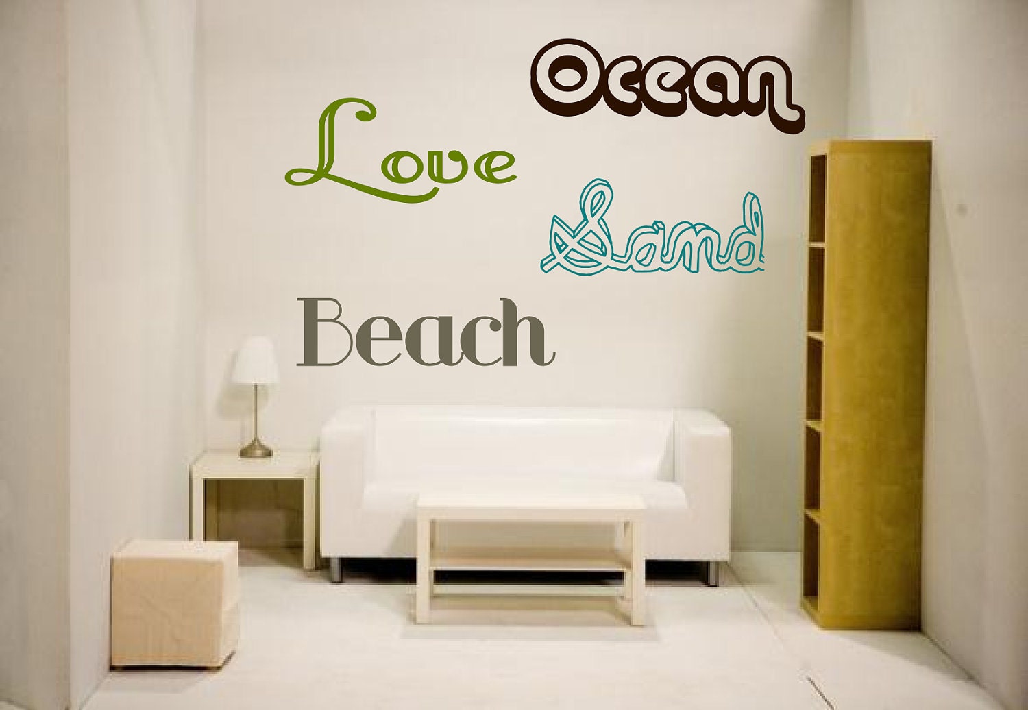 Most beautiful words in the world - unique drawing Text - Vinyl wall art decals graphic by 3rdaveshore