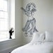 Hawaiian Hula Girl with her Ukulele and beautiful Lei -- Vinyl wall art decals graphic sticker by 3rdaveshore