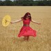 Vintage 1950 inspired full skirted polka dot dress